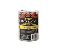 Scotch Box Lock Packaging Tape, 3 Rolls, 48 mm x 50 m - Strong Clear Packing Tape, Ideal for Shipping Christmas Gifts and Presents