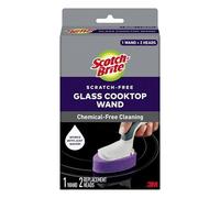 Scotch-Brite Glass Cooktop, Chemical-Free Cleaner for Stove Tops, Works with Just Water, 1 Wand, 2 Replacement Heads