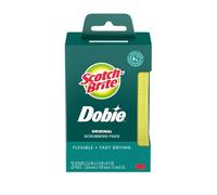 Scotch-Brite Dobie Cleaning Pads, Ideal for Dishwashing, Kitchen, Bathroom and More, Scours Without Scratching, 24 Pads