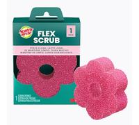Scotch-Brite Flex Scrub, Non Scratch Scrubbing Sponge with Flexible Shape - Multipurpose Pink Scrubber for Kitchen, Bathroom and Home Cleaning, Washable