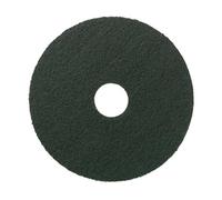 Scotch-Brite Floor Pad, Green, 381 mm | pack of 5 | for scrubbing | reusable pad, washable, resists clogging and loading | for good gloss improvement