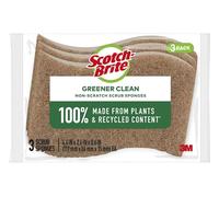 Scotch-Brite Greener Clean Non-Scratch Scrub Sponge 97033, 3 Count