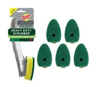 Scotch-Brite Heavy Duty Advanced Soap Control Dishwand Kit, Includes 1 Wall & 5 Refill Pads, Control Soap with A Button, Keep Your Hands Out of Dirty Water