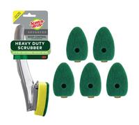 Scotch-Brite Heavy Duty Advanced Soap Control Dishwand Kit, Includes 1 Wall & 5 Refill Pads, Control Soap with A Button, Keep Your Hands Out of Dirty Water