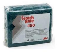 Scotch-Brite™ Heavy Duty Scouring Pads 450, Blue, Cash & Carry, 95 mm x 158 mm, 6/Pack