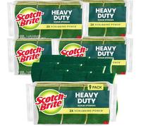 Scotch-Brite Heavy Duty Scrub Sponge, 45 Kitchen Sponges Designed for Tough Messes in The Kitchen That Last 3X Longer*, Best for Cast Iron Skillets and Outdoor Grills, Flexible, Durable, and Strong