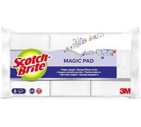 Scotch-Brite Magic Easy Eraser Sponge, 6 Pieces - Removes Variety of Stains and Marks without Chemicals, White