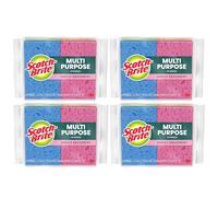 Scotch-Brite Multi-Purpose Kitchen Sponges, 16 Total (4 Packs of 4), Highly Absorbent Non-Scratch Dish Sponges, Plant-Based Fibers, Dishwasher-Safe, America’s #1 Sponge Brand