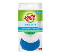 Scotch-Brite Non-Scratch Plastic Scrubbing Pads Cleans Dishes Without Scratching 3 Scrubbing Pads
