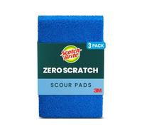 Scotch-Brite Non-Scratch Scour, Stainless Steel, Blue, 3 Pads