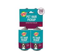 Scotch-Brite Pet Hair Pickup Lint Rollers, 2 Rollers, 100 Sheets Per Roller, 200 Sheets Total, Reusable Lint Roller, Works Great on Pet Hair