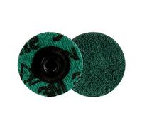 Scotch-Brite Precision Surface Conditioning Disc, Roloc TS, Medium, Ceramic, Nonwoven Fiber, Easy Change, 2 in, 50/Inner, 200/Case, Dispenser Pack