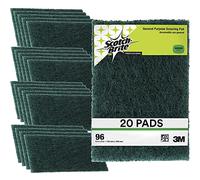 Scotch-Brite Scouring Pad 96-20, 20 Pads, 6” x 9”, General Purpose Cleaning, Food Safe, Non-Rusting