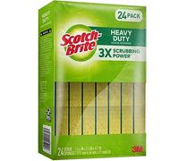 Scotch-Brite Scrub Sponges, Heavy Duty, Yellow, 24 Count