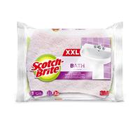 Scotch-Brite Soft XXL Bathroom Scrub Sponge - 1 Piece per Pack - Non-scratch Scourer for Cleaning Bathroom Surfaces such as Glass, Chrome or Ceramic, White