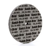 Scotch-Brite(TM) EXL Unitized Wheel, Aluminum Oxide, 4500 rpm, 6 Diameter, 1/2 Arbor, 2A Medium Grit (Pack of 4)