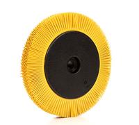 Scotch-Brite(TM) Radial Bristle Brush, Aluminum Oxide, 6000 rpm, 8 Diameter x 1 Width, 80 Grit, Yellow (Pack of 1)