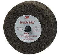 Scotch-Brite(TM) Rivet Cleaning Disc 07410, 4 Diameter x 1-1/4 Thick, Medium Grit (Pack of 10)