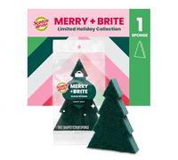 Scotch-Brite Washing Up Kitchen Sponge, Fun Christmas Tree Shape - Dish Sponge for Efficient and Safe Cleaning
