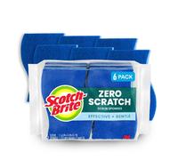 Scotch-Brite Zero Scratch Scrub Sponge 6 Kitchen Sponges for Cleaning Around the Home Bathroom & More Scratch-free Dish Scrubber Multi-surfac