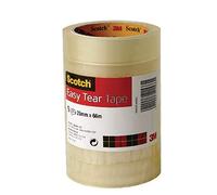 Scotch Clear 25mm x 66m Easy Tear Tape [Pack of 6]