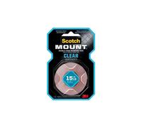 Scotch Clear Double-Sided Mounting Tape, 1 in x 60 in, 1 Roll