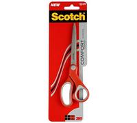 Scotch Comfort Scissors, Red, 1 per Pack, 20 cm | Soft Grip Handle, Sharp Stainless Steel Blades for Everyday Home and Office Use, Suitable for Right- and Left-Handed Users