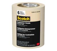 Scotch Contractor Grade Masking Tape, 0.94 inches by 60.1 yards (360 yards total), 2020, 6 Rolls