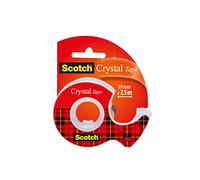 Scotch Crystal Clear Tape in Handheld Dispenser, 1 Roll, 19 mm x 7.5 m