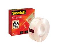 Scotch Crystal Clear Tape - 1 Roll, 19 mm x 33 m - Provides a Strong and Permanent Bond