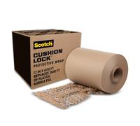 Scotch Cushion Lock Protective Wrap, 12 in x 600 ft, Sustainable Packaging Solution, No Scissors or Tape Needed, Great Alternative to Bubble Cushion Wrap (PCW-12600)