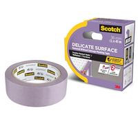 Scotch Delicate Surface Advanced Masking Tape, 36 mm x 41 m, Super-sharp Paint Lines, For Delicate Painting and Decorating Indoor, Painters Tape For Wallpaper and Furniture