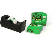 Scotch Desktop Tape Dispenser C38, Black + MagicTape, 19 mm x Standard
