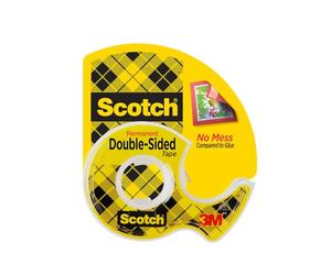 Scotch Double Sided Tape, 0.5 in. x 250 in., 1 Tape Dispenser