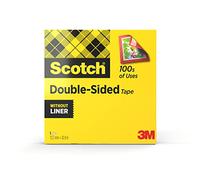 Scotch Double-Sided Tape, 1 Roll , 12 mm x 33 m - Clear Double Sided Tape, For Christmas Gift Wrapping and Holiday Supplies, No Mess Application