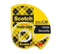 Scotch Double-Sided Tape, 1 Roll on Handheld Dispenser, 12 mm x 6.3 m - Clear Double Sided Tape, for Christmas Gift Wrapping and Holiday Supplies