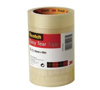 Scotch Easy Tear Clear Tape 25mm x 66m Tower Pack of 6 Rolls FREE 24H DELIVERY