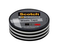 Scotch Expressions Washi Tape 5/8"""" x 393"""" Black Stripe