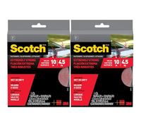 Scotch Extreme Fasteners RF6760, Clear, 1 in x 10 ft Rolls, 2 Pack (4 Rolls Total, 40 ft), Industrial Strength Reclosable Dual Lock Fastener Strips, Holds Up to 10 lb