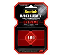Scotch Extreme Mounting Strips, Double-Sided Heavy Duty Tape, 8 Strips, 1 in x 3 in, Use Instead of Nails or Screws, Works on Painted surfaces, Metals, Acrylic, Hard Plastics and More (414H-ST)