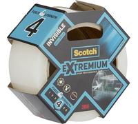 Scotch Extremium Invisible, High performance Duct Tape 20 m x 48 mm, Transparent - Extra Strong Adhesive, Ideal for all Discreet Repairs, For Glass and Plastic, No Yellowing, Water and UV-Resistant