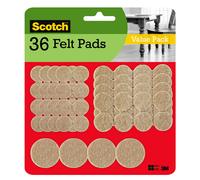 Scotch SP842-NA Brand Felt 3M, for Protecting Hardwood Floors, Beige, Multi-Pack, 16-3/4 in, 16-1 in, 4-1.5 in, Round, Pads Total, 36 Count (Pack of 1)