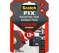 Scotch-Fix Double-Sided Extreme Exterior Mounting Tape - 1 Roll (19mm x 5m) - For Outdoor Extreme Use, Weather Resistant, Permanent Tape, 100% Adhesive, 3M Advanced Technology - Holds up to 13kg