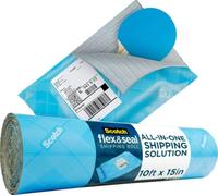 Scotch Flex & Seal Shipping Roll 10 ft x 15 in - Packaging Roll with Built-In Adhesive, No Boxes or Tape Required, Flexible Mailing Wrap for Small Items, Seals Securely for Simple Shipping