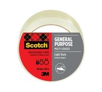 Scotch General Purpose Tape Transparent 48 mm x 66 m 1 Roll/pack - Ideal for Packing Boxes and Parcels