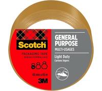 Scotch General Purpose Tape Brown 48 mm x 66 m 1 Roll/Pack - Ideal for Packing Boxes and Parcels