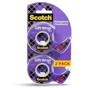 Scotch Gift Wrap Tape, w/Dispenser, 3/4"x600", 2/PK, Transparent