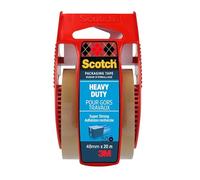 Scotch Heavy Duty Packaging Tape in Dispenser, Brown, 1 Roll, 48 mm x 20 m | Secure and Strong Holding Power to Seal Boxes and Parcels; Great for Heavy-Duty Mailing, Packaging and Shipping
