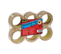Scotch Secure Seal Packaging Tape Transparent Strong 50 mm (W) x 66 m (L) PP (Polypropylene) 56 microns Pack of 6