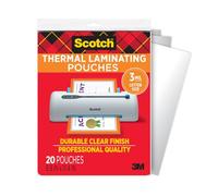 Scotch Letter size thermal laminating pouches, 3 mil, 11 1/2 x 9, 20/pack,